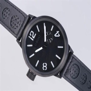 U-Boat Italo Fontana 5571 Black Dial 50mm Black Crocodile Leather Strap Watch