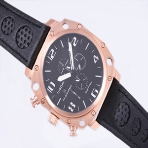 U-Boat Thousands Of Feet 1890 Automatic Round Black Dial Watch