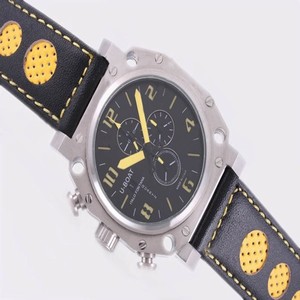 U-Boat Thousands Of Feet 1890 Black Cow Leather Strap Black Dial Watch