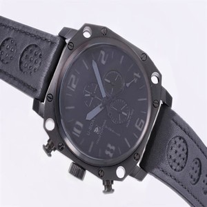U-Boat Thousands Of Feet 1924 50mm Black Cow Leather Strap Watch