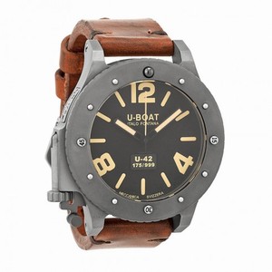 U-Boat Black Titanium Leather Automatic Men's Watch 6471