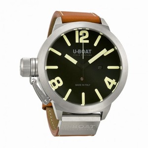 U-Boat Classico AS Black Dial Automatic Brown Leather Men's Watch 5570