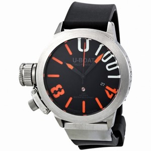 U-Boat Classico Black Stainless Steel Rubber Automatic Men's Watch 6449