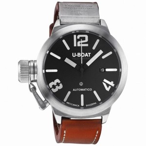U-Boat Classico Sterling Silver Brown Leather Automatic Men's Watch 2060