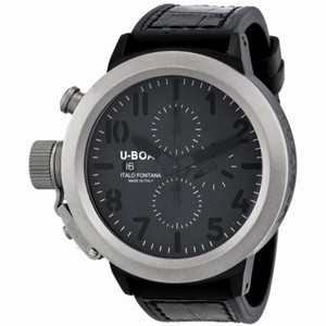 U-Boat Flightdeck Black Titanium Rubber Automatic Men's Watch 5417