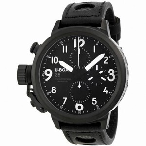 U-Boat Flightdeck CAB Automatic Chronograph Black Leather Men's Watch 6253
