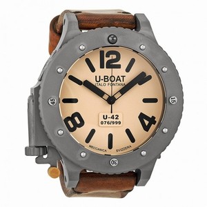 U-Boat U-42 Automatic Beige Dial Brown Leather Men's Watch 6169