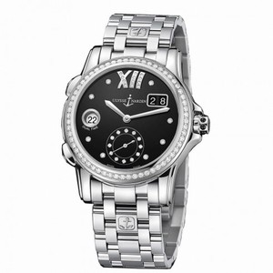 Ulysse Nardin Dual Time Black Dial Diamond Automatic Ladies Watch 3343-222B-30-02