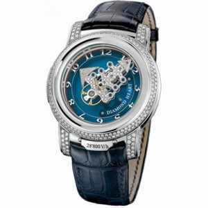 Ulysse Nardin Freak 28'800 V/h Diamond Heart Blue Set With Diamonds Dial Leather Strap Automatic Men's Watch 029-80