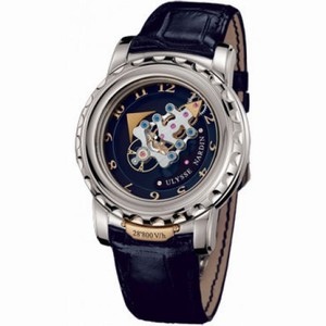 Ulysse Nardin Freak Blue Dial 18kt White Gold Blue Leather Men's Watch 020-88