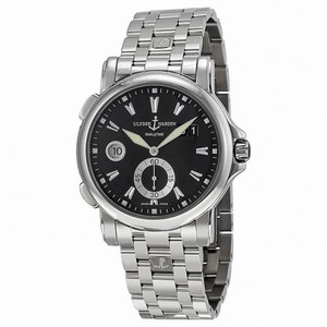 Ulysse Nardin GMT Big Date Black Dial Stainless Steel Men's Watch 243-55-7-92