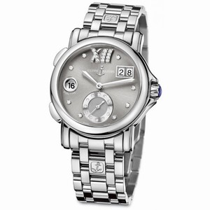Ulysse Nardin GMT Big Date Grey Dial Stainless Steel Automatic Ladies Watch 243-22-7-30-02