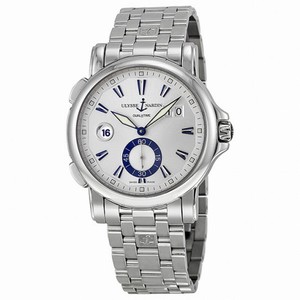 Ulysse Nardin GMT Big Date Silver Dial Stainless Steel Men's Watch 243-55-7-91