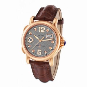 Ulysse Nardin GMT Dual Time Grey Dial Leather Automatic Men's Watch 226-87-61