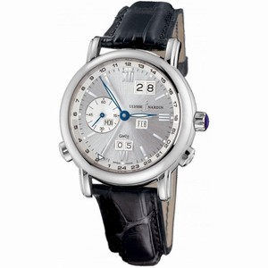 Ulysse Nardin GMT Perpetual Anthracite Dial Leather Strap Automatic Men's Watch 320-82-31