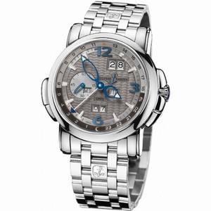 Ulysse Nardin GMT Perpetual Grey Dial 18kt White Gold Men's Watch 320-60-8-69