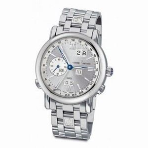Ulysse Nardin GMT Perpetual Silver Dial 18kt White Gold Automatic Men's Watch 320-82-8-31