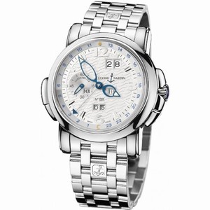 Ulysse Nardin GMT Perpetual Silver Dial 18kt White Gold Men's Watch 320-60-8-60