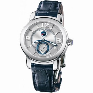 Ulysse Nardin Macho Palladium Silver Dial Blue Leather Men's Watch 278-70-609