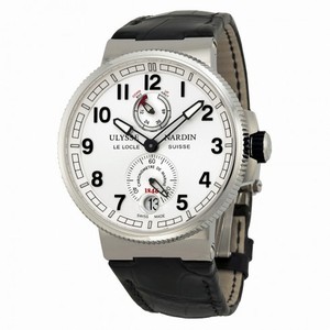 Ulysse Nardin Marine Chronometer Black Alligator Leather Men's Watch 1183-126-61