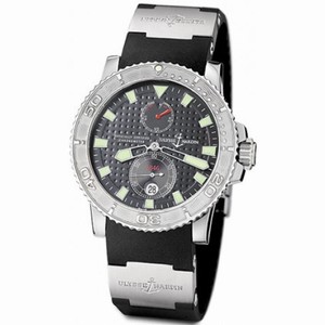 Ulysse Nardin Maxi Marine Chronometer Black Dial Stainless Steel Men's Watch 263-33-3-91