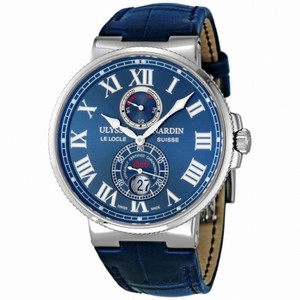Ulysse Nardin Maxi Marine Chronometer Blue Leather Men's Watch 263-67/43