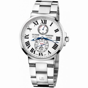 Ulysse Nardin Maxi Marine Chronometer White Dial Stainless Steel Automatic Men's Watch 263-67-7-40