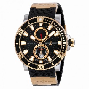 Ulysse Nardin Maxi Marine Diver Black Dial 18K Rose Gold Men's Watch 265-90-3-92