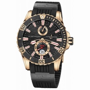 Ulysse Nardin Maxi Marine Diver Black Dial With Wave Design Automatic Men's Watch 266-10-3C/92