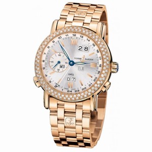 Ulysse Nardin Perpetual Silver Dial 18kt Rose Gold Men's Watch 326-28-8