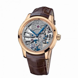 Ulysse Nardin Skeleton Tourbillon Manufacture 18K Rose Gold Men's Watch 1706-129