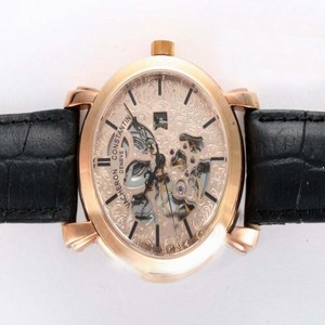 Vacheron Constantin Malte 43080 Black Crocodile Leather Strap 38mm Mens Watch