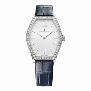 Vacheron Constantin Malte Silver Dial Blue Alligator Leather Ladies Watch 25530000G-9741