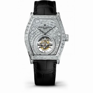 Vacheron Constantin Malte Tourbillon High Jewelry 18 Carat White Gold Diamond Pave Dial Men's Watch 30630/000G-9899