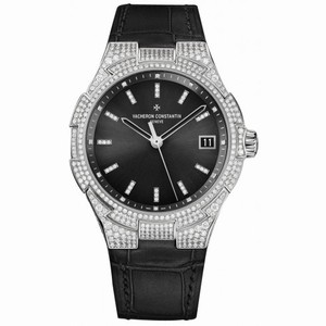 Vacheron Constantin Overseas Lady Black Dial Automatic Diamond Watch 47660000G-9829