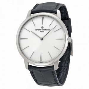 Vacheron Constantin Patrimony Grand Taille White Gold Black Alligator Men's Watch 81180000G-9117
