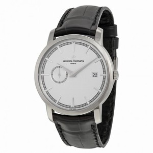 Vacheron Constantin Traditionelle Automatic Silver Dial Black Leather Men's Watch 87172000G-9301