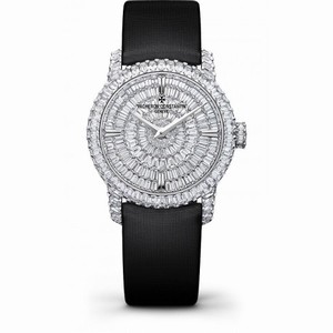 Vacheron Constantin Traditionnelle Black Satin Diamond Ladies Watch 25760000G-9945