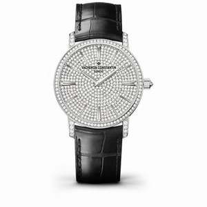 Vacheron Constantin Traditionnelle Diamond Pave Dial Men's Watch 82673/000G-9821