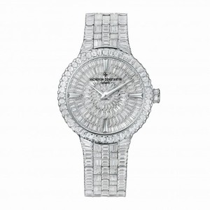 Vacheron Constantin Traditionnelle High Jewelry Medium Model Diamond Pave Dial Ladies Watch 81761/QB1G-9862