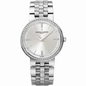 Vacheron Constantin Traditionnelle Silvered Dial Quartz Ladies Watch 25557/Q01G-9276