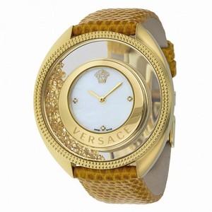 Versace Destiny Spirit Mother of Pearl Dial Pink Leather Ladies Watch 86Q91D498-S111