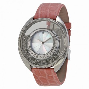 Versace Destiny Spirit Mother of Pearl Dial Pink Leather Ladies Watch 86Q91D498-S111