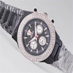 Versace Dv One 2702 Quartz Chronograph 36mm Black Dial Watch
