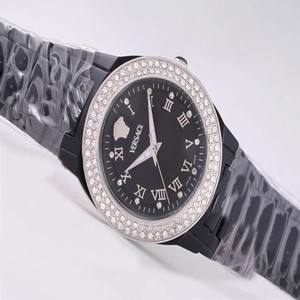 Versace Dv One A541221 Womens Stainless Steel Case Diamond Bezel Watch