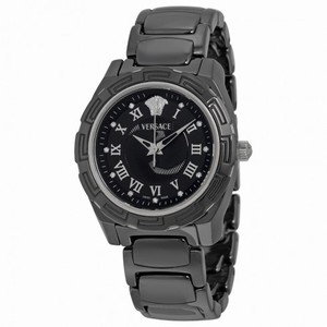 Versace Dv One Black Dial Black Ceramic Ladies Watch 63QCS9D009 SC09