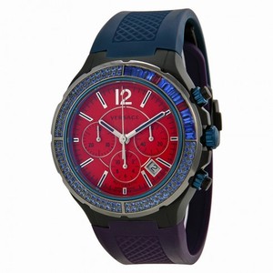 Versace DV One Chronograph Red Dial Blue and Black Men's Watch 26CCS92D800-S872