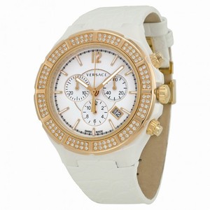 Versace DV One Chronograph White Dial White Leather Unisex Watch 28CCP11DD01-S001
