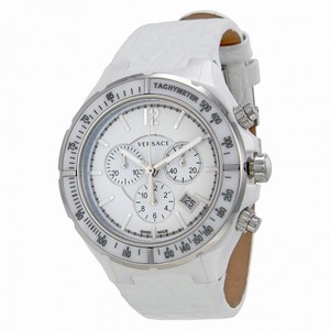 Versace DV One White Dial Chronograph Leather Unisex Watch 28CCS1DD01-S001