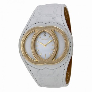 Versace Eclissi Silver Dial White Leather Ladies Watch 84Q70SD001-S001